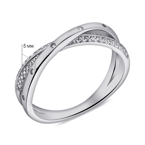 Серебряное кольцо с фианитами (арт. 7501/6983) – изображение 2