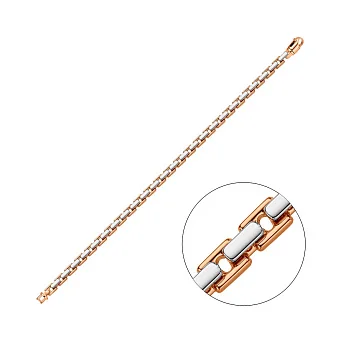 Браслет из красного золота с родированием (арт. 3261072р)