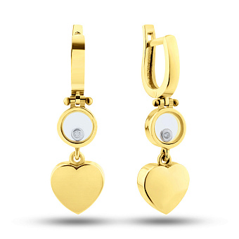 Золотые серьги с фианитами (арт. 106020ж)