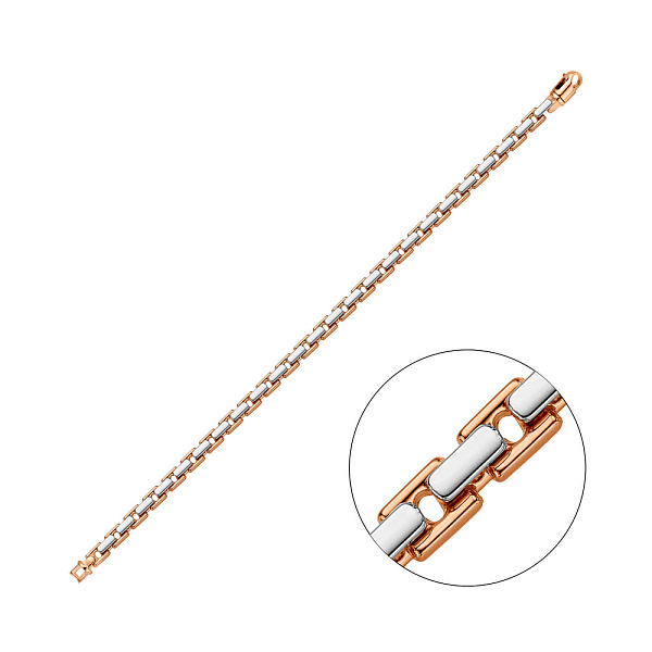 Браслет з червоного золота з родіюванням (арт. 3261072р) – зображення 1