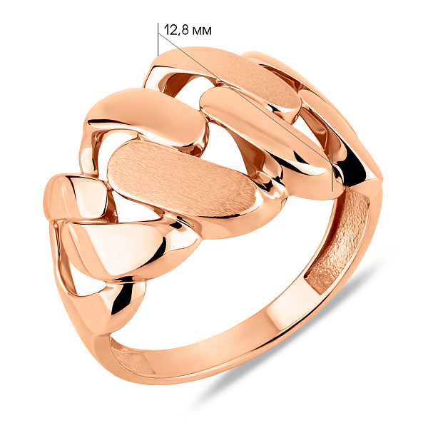 Золотое кольцо без камней (арт. 141457м) – изображение 2