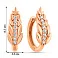 Серьги-кольца Колосок из красного золота с фианитами (арт. 1091547) – изображение 2