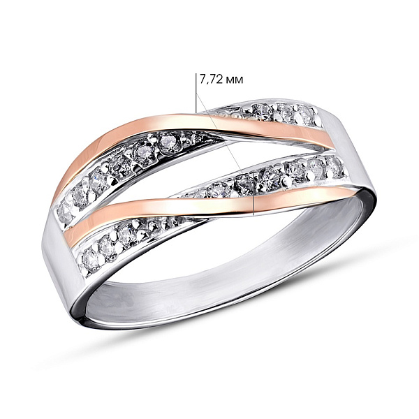 Серебряное кольцо с фианитами (арт. 7201/240кп) – изображение 2