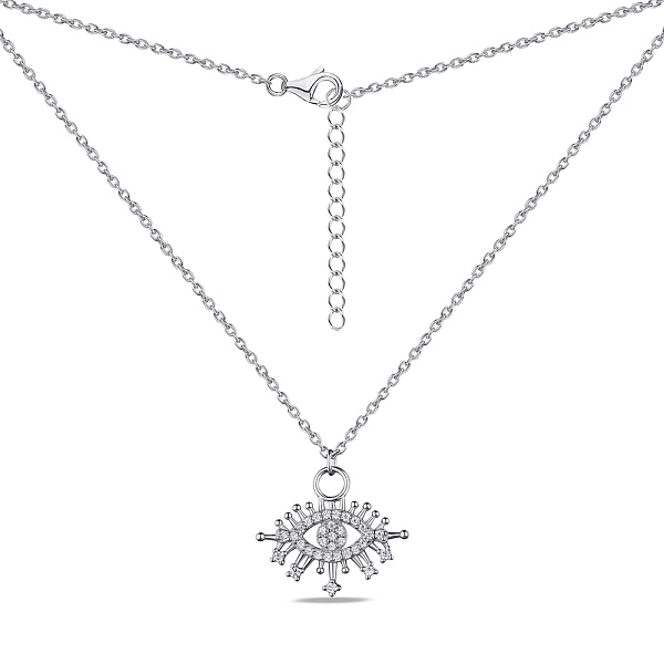 Серебряное колье с фианитами (арт. 7507/1906) – изображение 2