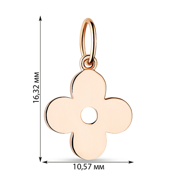 Подвеска из красного золота (арт. 424254) – изображение 3