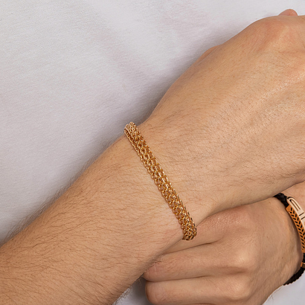 Браслет из красного золота плетения Кардинал (арт. ц315618) – изображение 2