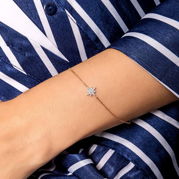 Золотий браслет з діамантами (арт. Б011529005) – зображення 2