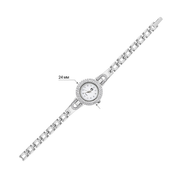 Серебряные часы с фианитами (арт. 7526/309) – изображение 2