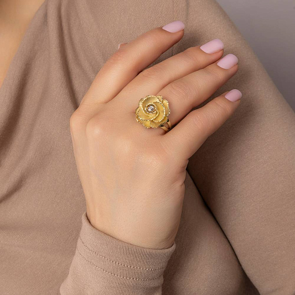 Каблучка Francelli з жовтого золота (арт. 141276ж) – зображення 2