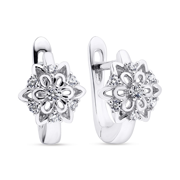 Серебряные серьги с фианитами (арт. 7502/3675) – изображение 1