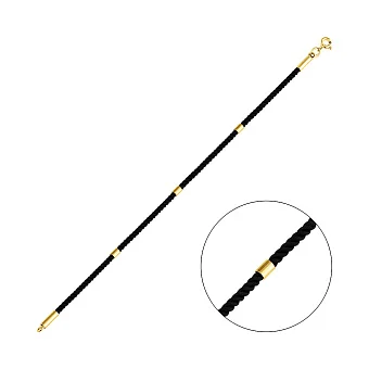 Браслет на нити с вставками из желтого золота (арт. 340144жч)