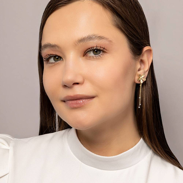 Золотые серьги Francelli (арт. 1101133ж) – изображение 3