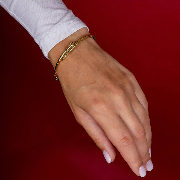 Жорсткий браслет з жовтого золота (арт. 326338ж) – зображення 2