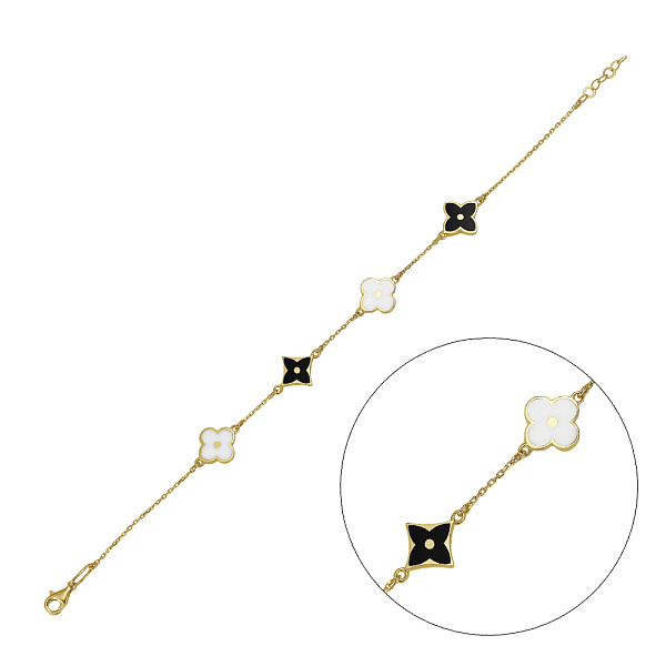 Золотой женский браслет с эмалью (арт. 324310же) – изображение 1