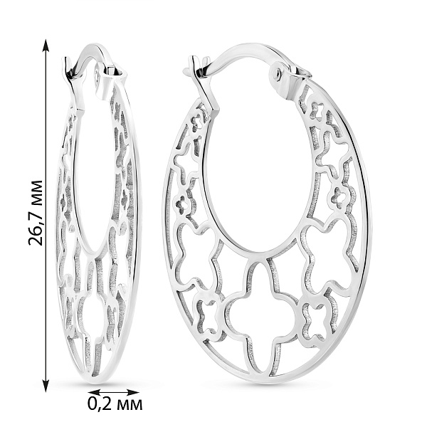 Серьги из белого золота (арт. 111313б) – изображение 4