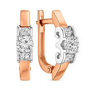 Золотые серьги с фианитами (арт. 119700)