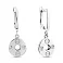 Сережки-підвіски з білого золота з фіанітами (арт. 107564б) – зображення 1