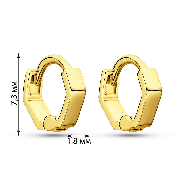 Серебряные серьги без камней (арт. 7502/9879ж) – изображение 2