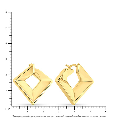 Золоті сережки Francelli в формі ромбу  (арт. е108925ж)