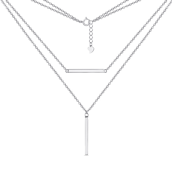 Двойное колье серебряное Trendy Style без вставок (арт. 7507/1360) – изображение 2