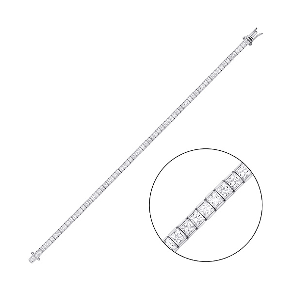 Срібний браслет з фіанітами (арт. 7509/3839/2) – зображення 1