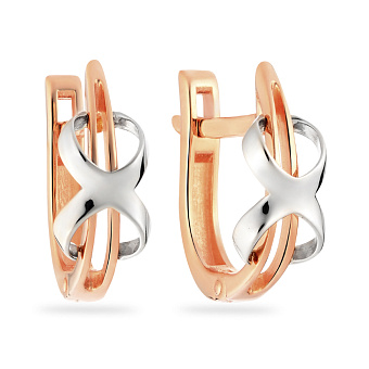 Золоті сережки «Нескінченність» (арт. 116000)