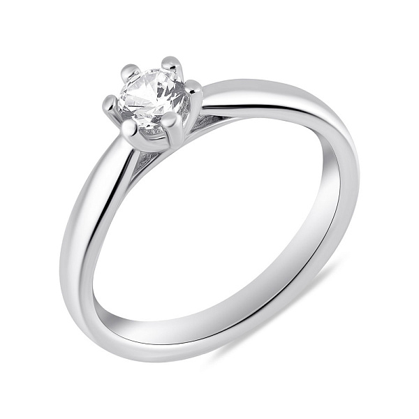 Срібна каблучка з фіанітом (арт. 7501/6668) – зображення 1