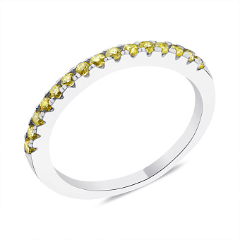 Серебряное кольцо с желтым альпинитом (арт. 7501/1360аж)