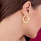 Золотые серьги кольца (арт. 109578/25ж) – изображение 2