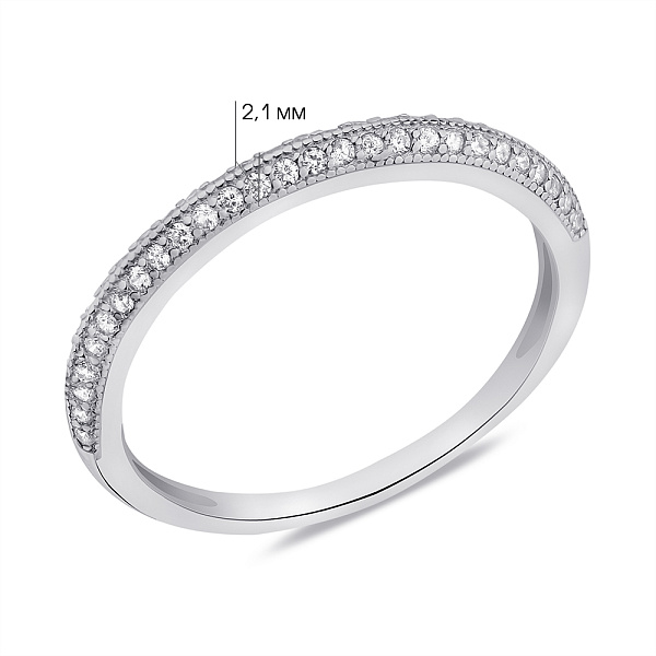 Серебряное кольцо с фианитами (арт. 7501/1361) – изображение 2