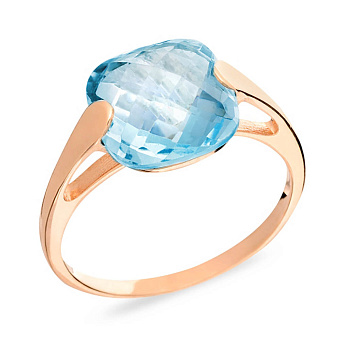 Фото Золота каблучка з топазом (арт. 140480Пг)