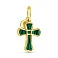 Золотой крестик Francelli с малахитом (арт. 424943/2жмлх) – изображение 1