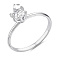 Серебряное кольцо с одним фианитом (арт. 7501/8307) – изображение 2