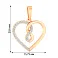 Золотая подвеска Сердечко с фианитами (арт. 440974) – изображение 3