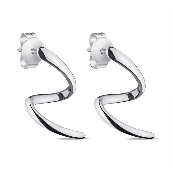 Серебряные серьги без камней (арт. 7518/6917) – изображение 1