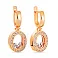 Золотые серьги подвески с фианитами (арт. 101052) – изображение 1