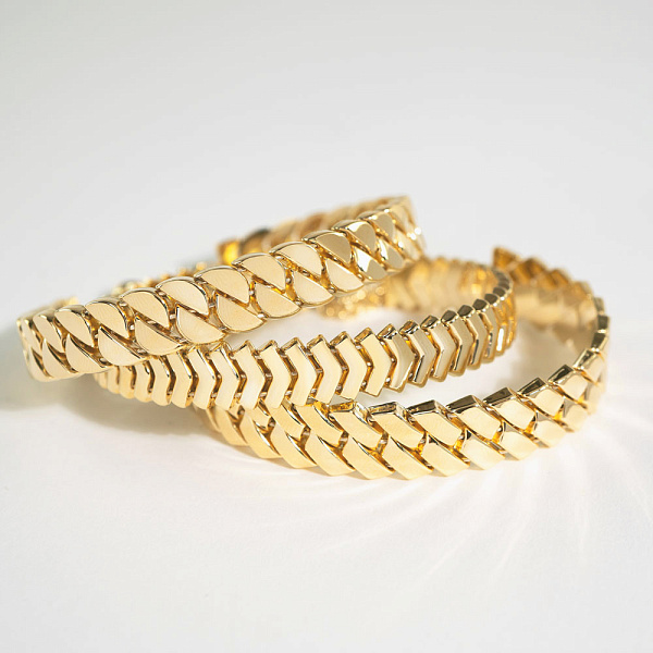 Золотий широкий браслет Francelli (арт. 326136ж) – зображення 2