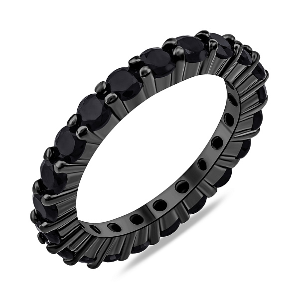 Серебряное кольцо с дорожкой из фианитов (арт. 7501/5372чч) – изображение 1