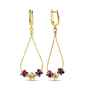 Фото Золотые серьги-подвески Francelli (арт. 1091240жфмлн)