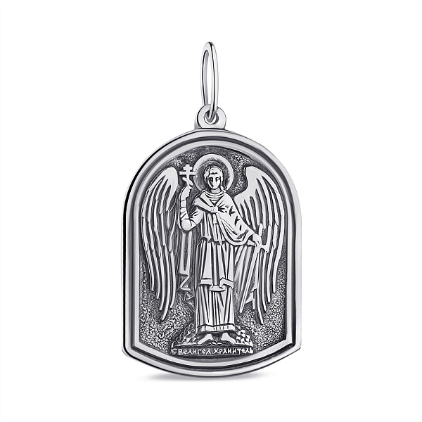 Серебряная ладанка Ангел Хранитель (арт. 7917/3100-ч) – изображение 1