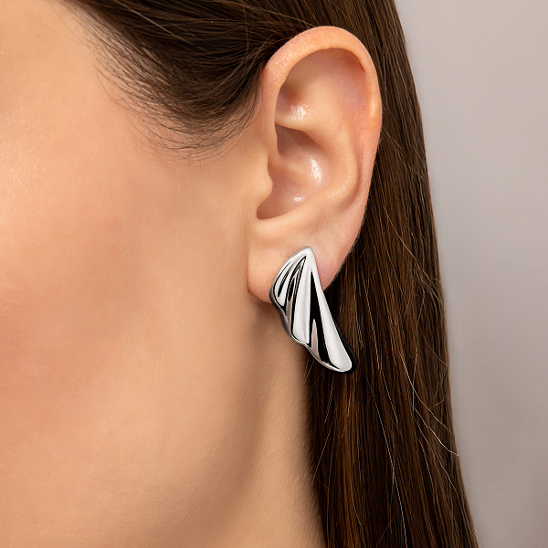 Серьги из белого золота Francelli (арт. 1091850б) – изображение 2