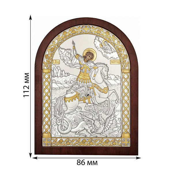 Икона Георгий Победоносец (112х86 мм) (арт. A-2/004G/К) – изображение 2
