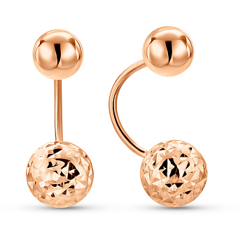 Золотые серьги-джекеты (арт. 1101249а)