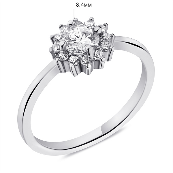 Серебряное кольцо с фианитами (арт. 7501/6721) – изображение 2