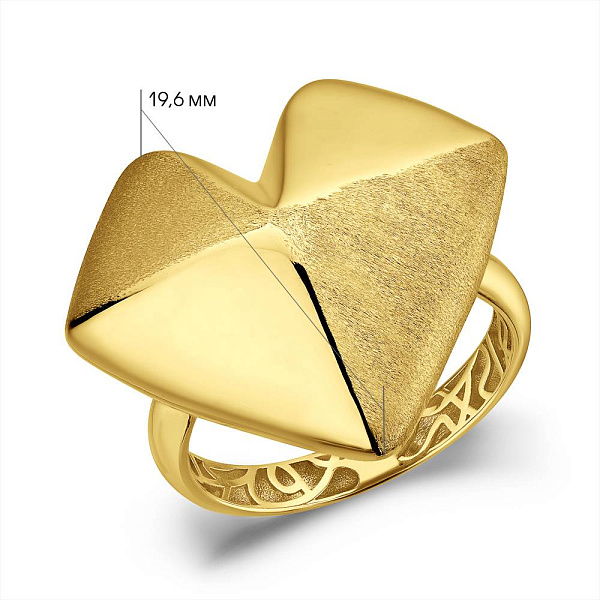 Золота каблучка Серце Francelli (арт. 141425жм) – зображення 5