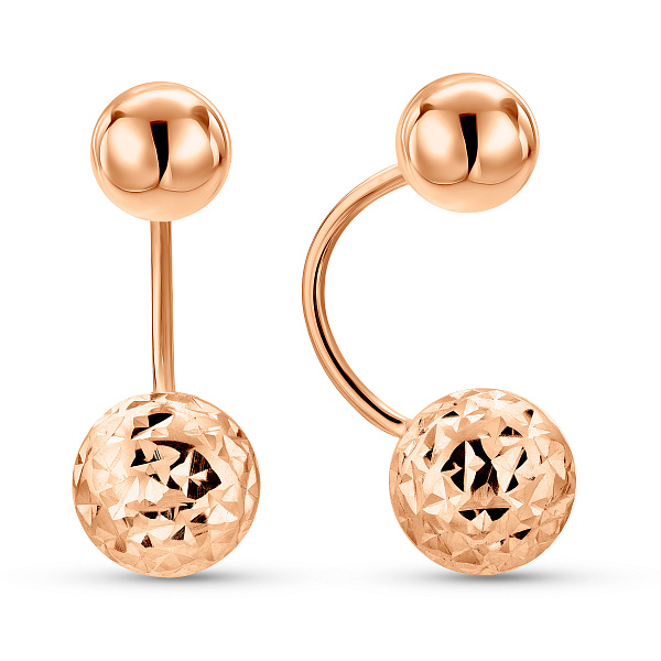 Золотые серьги-джекеты (арт. 1101249а) – изображение 1