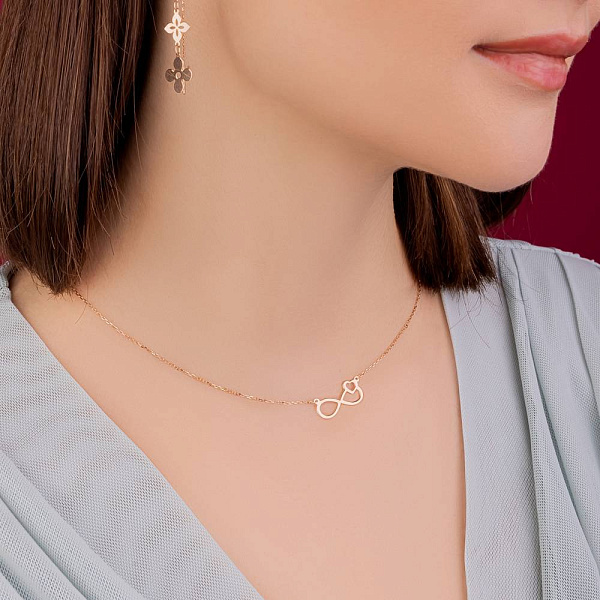 Колье Бесконечность из красного золота (арт. 352540) – изображение 5