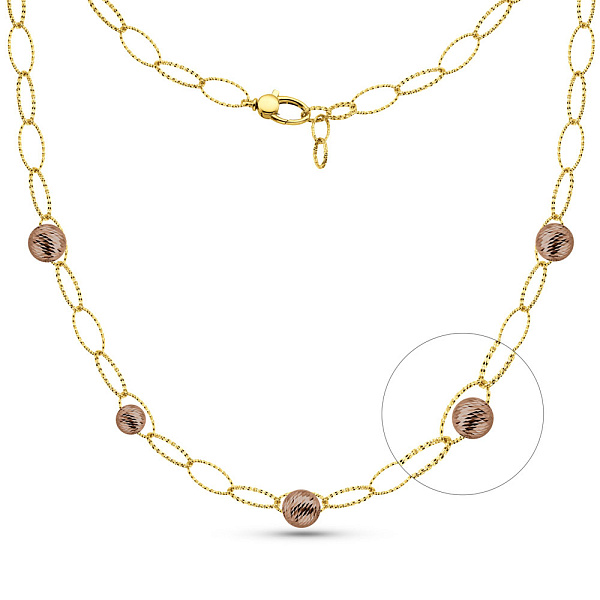 Колье из желтого золота Francelli (арт. 352706жкр) – изображение 1