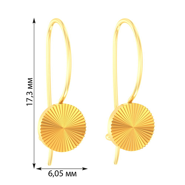 Детские золотые серьги  (арт. 110466ж) – изображение 2