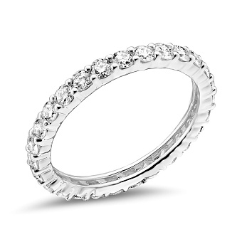 Фото Кольцо из белого золота с бриллиантами (арт. К341569100б)